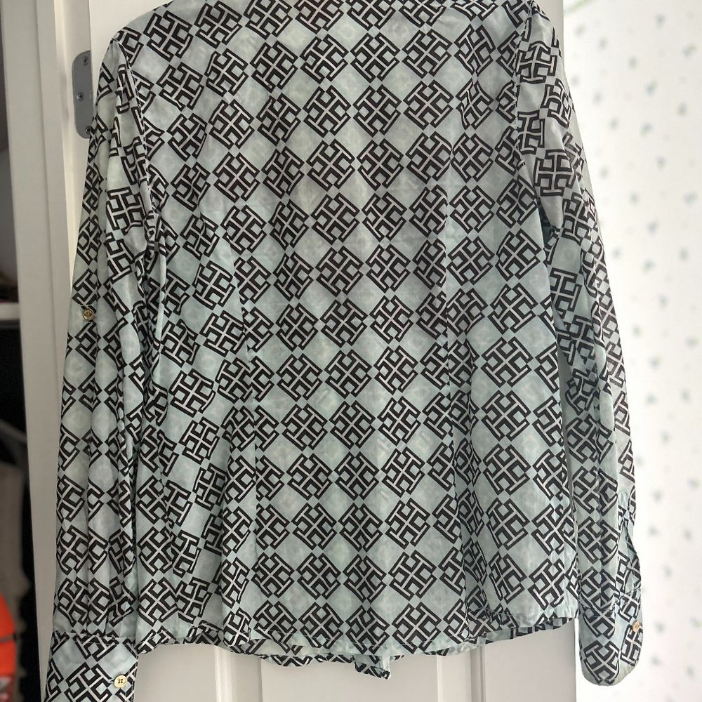 Tory Burch Logo Button Down Women's Shirt - Picture 2 of 2